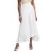Plus Size Women's Linen Ruffle Maxi Skirt by Jessica London in White (Size 26 W)