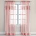 Wide Width BH Studio Pleated Voile Rod-Pocket Panel by BH Studio in Pale Rose (Size 56" W 108"L) Window Curtain