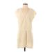 Haute Hippie Casual Dress - Popover: Ivory Solid Dresses - Women's Size Small