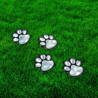 Paw Print Pathway Lights, Set of 4 by IDEAWORKS® ...