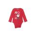 Old Navy Long Sleeve Onesie: Red Solid Bottoms - Size 6-12 Month