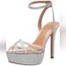 Jessica Simpson Shoes | Jessica Simpson Women's Oluina Embellished Platform Pump...Size 7m | Color: Gray | Size: 7