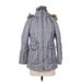 Gap Outlet Coat: Below Hip Gray Print Jackets & Outerwear - Women's Size X-Small