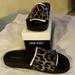 Nine West Shoes | Nine West Black Multi-Color Animal Print Slip On Sandals Size 8m | Color: Black | Size: 8