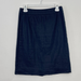 J. Crew Skirts | J. Crew Linen Skirt Womens Size 2 Dark Blue Knee Length A-Line Career Skirt | Color: Blue | Size: 2