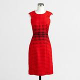 J. Crew Dresses | Nwt Womens Size 4 J. Crew Red Black Modern Polka Dot Print Knee-Length Dress | Color: Black/Red | Size: 4