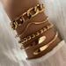 Free People Jewelry | Alina Gold Bracelet Set | Color: Gold/White | Size: Os