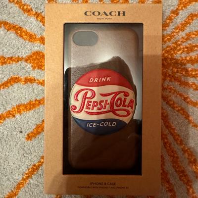 Coach Cell Phones & Accessories | Coach Pepsi Iphone 8, Iphone 7, Iphone 6s Leather Case | Color: Brown | Size: Os