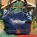 Rosetti Bags | Navy Blue Rosetti Handbag/ Purse. Vintage Good Condition With Signs Of Wear. | Color: Black/Blue | Size: 11 X 10 X 4 Inches Handle Drop 9 Inches