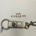 Coach Bags | Coach Gold Metallic Leather Keychain Silver Hardware Clip On Interior Of Bag | Color: Gold/Silver | Size: Os