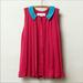 Anthropologie Tops | Anthropologie Isani Pink Pleated Fresa Button Collar Top S | Color: Blue/Pink | Size: S