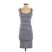 Motherhood Casual Dress - Bodycon Scoop Neck Sleeveless: Gray Dresses - Women's Size X-Small Maternity