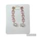 J. Crew Jewelry | Nwt J. Crew Pink Crystal-And-Pearl Drop Earrings Gold Plated Freshwater Pearl | Color: Gold/Pink | Size: Os