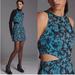 Anthropologie Dresses | Nwt Anthropologie Hutch Floral Jacquard Cut-Out Mini Dress Baroque Blue Black 14 | Color: Black/Blue | Size: 14