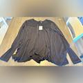 Free People Tops | Free People Womens Henley Long Sleeve Top Black Size Small-Nwt | Color: Black | Size: S