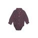 Carter's Long Sleeve Onesie: Red Plaid Bottoms - Size 18 Month