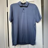 Nike Shirts | Nike Blue Graphite Print Polo Golf Collar Shirt Pga Tw | Color: Black/Blue | Size: M