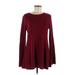 The Cashmere Project Casual Dress - Sweater Dress: Burgundy Dresses - Women's Size Medium