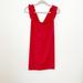 Anthropologie Dresses | Anthropologie Fei Carambola Dress Shift Ruffle Cotton Mini Dress Sleeveless - 6 | Color: Red | Size: 6