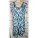 Columbia Dresses | Columbia Floral Omni-Wick Dress L Shift Sleeveless Womens | Color: Blue | Size: L