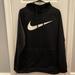 Nike Shirts | Nike Therma Dri Fit Hoodie Pullover Black Swoosh Logo Medium | Color: Black | Size: M