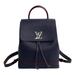 Louis Vuitton Bags | Louis Vuitton Lock Me Backpack Metal Fittings Leather Rucksack Navy 32569 | Color: Red | Size: Os