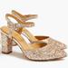 J. Crew Shoes | Nwob J.Crew Champagne Gold Chunky Glitter Pointy Toe Heels Size 8 | Color: Gold | Size: 8