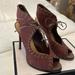Nine West Shoes | Nine West Burgundy Sandals With Tie At Ankle | Color: Purple | Size: 9
