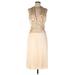 Maria Bianca Nero Cocktail Dress: Tan Dresses - Women's Size Large