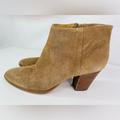 J. Crew Shoes | J Crew Sz 10 Women's Booties Brown Suede Chic Boho Western Ankle Boots Zip | Color: Tan | Size: 10