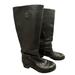 Coach Shoes | Coach “Clover” Leather Riding Boot 7.5 Women’s Black High Boots | Color: Black | Size: 7.5