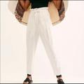 Free People Jeans | Free People Paper Margate Trousers White Pants Bottoms Women Size 10 | Color: White | Size: 10