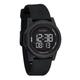 NIXON Disk A1370-100m Water Resistant Men's Digital Watch (39mm Watch Face, 20mm Silicone Band), Black / Black / Negative, Modern