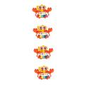 BESTonZON 4pcs Crab Electronic Keyboard Kids Toys Toy Keyboard Crab Musical Piano Toy Crib Piano Toy Light up Piano Toy Educational Toy Baby Piano Toy Music Piano Toddler Shine Plastic