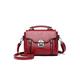 SKINII Women's Handbag， Crossbody Bag for Women PU Leather Small Square Bag Shoulder Bag Vintage Lady Handbag Lock Messenge Bag (Color : Red)