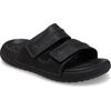 Badepantolette CROCS "Yukon Vista 2", Herren, Gr. 39, schwarz, Lederimitat, sportlich, Schuhe Pantolette, Sommerschuh, Poolslides, Schlappen, mit Klettverschluss