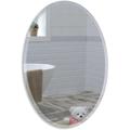 Neue Design Mood Oval Bathroom Mirror Wall Mounted, Frameless Modern & Stylish Design with Contemporary Bevelled Edges (80cm x 60cm)