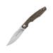 Viper Belone Linerlock Folding Knife 3.25in Satin Bohler M390 Stainless Blade Gold Dark Matter Carbon Fiber Titanium Handle Boxed V5970TIFCG