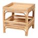 Lombok Modern Bohemian Natural Rattan End Table