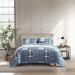 Eddie Bauer Hawthorne Cotton Reversible Blue Quilt Set