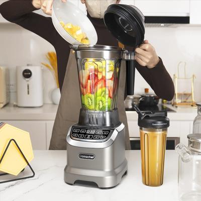 Smoothie Countertop Blender, 1800 W Professional Blender with 600ml Travel bottle, High-Speed Blender for Shakes, Smoothies