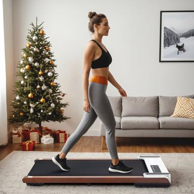 ExacMe Walking Pad Treadmills, Wood Under Desk Treadmill for Home Office, 48.2×22×4.7