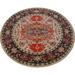 Heriz Serapi Oriental Round Area Rug Handmade Wool Carpet - 6'0" x 6'0"
