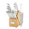 15-Piece Knife Set with Block, High Carbon Stainless Steel, Forged Triple Rivet, White, C77WTR-15P