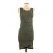 Treasure & Bond Casual Dress - Bodycon: Green Solid Dresses - Women's Size Medium