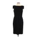 Ann Taylor Cocktail Dress - Sheath Crew Neck Sleeveless: Black Print Dresses - Women's Size 10