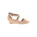 Dream Pairs Wedges: Tan Solid Shoes - Women's Size 9 1/2 - Open Toe