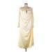 WeWoreWhat Cocktail Dress - Midi: Ivory Print Dresses - Women's Size Medium