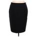 Ann Taylor LOFT Formal Pencil Skirt Knee Length: Black Print Bottoms - Women's Size 12