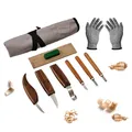 Ensemble d'outils de travail de calcul pour aiguiseur de couteaux burin à bois tatif gants
